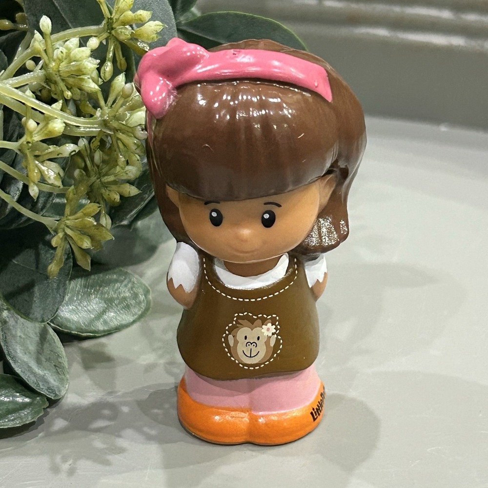 Fisher Price Little People Zoo Hispanic Girl Mia Monkey Dress Shirt Figure FPLP